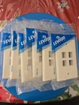 Lot Of 6 Leviton 41080-4WP Quickport 4-PORT Wall Plates Ivory New Sealed. Fixed Price $14.03.