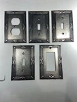 Lhmc Metal Set 5 Wall Plate Covers 3 Switch 1 Plug Open Outlet Brushed Nickle. Fixed Price $19.99.