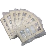 Cooper Ivory 4-GANG Standard Decorator Thermoset Wallplate 8PACK 139. Fixed Price $8.05.