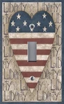 Light Switch Plate Outlet Covers American Flag Stars Stripes Patriotic * Heart. Fixed Price $15.00.