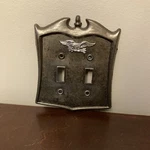 Edmar Creation Metal Eagle Double Light Switch Cover Plate Brass Tone Vtg. Fixed Price $19.99.