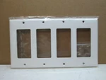 Premier Four 4 Gang Decorator Rocker Light Switch Cover Wall Plate - White. Fixed Price $7.49.