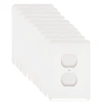 Pack Of 10 Mulberry 1-GANG Midsize Duplex Wall Plate White 76701. Fixed Price $23.95.
