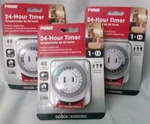 Lot Of 3 Prime 24 Hour Timer Indoor Electrical Plug Auto Program Prong (45). Fixed Price $29.00.