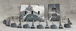 Eiffel Tower & Colosseum Set Of 12 Shower Curtain Hooks Light Switch Plates. Fixed Price $13.50.