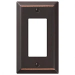 Amerelle 163RDB Century Aged Bronze 1-GANG Stamped Steel Rocker Wall Plate. Fixed Price $8.13.