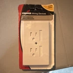 Cooper Wiring Devices Shocksentry White Duplex 1-GANG Safety Wall Plate BPTRW15W. Fixed Price $19.00.