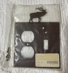 Elk Wall Plate Switch Outlet Cover Rustic Cabin Lodge Metal Art - New. Fixed Price $15.00.
