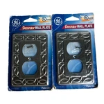 Vintage Decorator Wall Outlet Cover 2PK Silver Plated Steel New. Fixed Price $23.80.