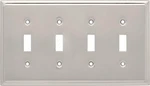 Toggle Wall Plate Quad Switch Country Fair Nickel. Fixed Price $12.99.