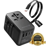 Fosmon 35W Universal Travel Adapter With Usb C+2X A+2.6FT Type Cable. Fixed Price $27.99.
