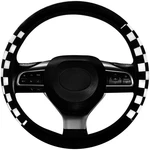 Autoxbert Fluffy Car Steering Wheel Covers Universal 38CM, Black&white. Fixed Price $18.07.