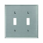 (3) Creative Accents Polished Chrome Steel 2 Toggle Switch Decorative Wall Plate. Fixed Price $12.00.