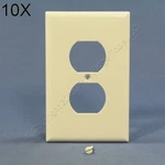 10 Light Almond Mid-size Unbreakable Receptacle Wall Plate Outlet Covers PJ8LA. Fixed Price $11.93.