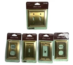 Allen & Roth Double Assortment Of Wall Plates Antique Brass Finish (total 5). Fixed Price $39.98.