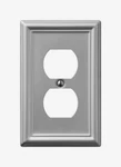 Amerelle Chelsea Brushed Nickel Duplex Wall Plate Stamped Steel 1PK 149DBN New!!. Fixed Price $11.88.