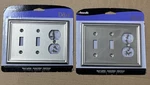 Amerelle Ascher 3GANG 2-TOGGLE And 1-DUPLEX Steel Wall Plate-brushed NICKEL(2PK). Fixed Price $15.99.