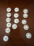 Grohe 45679000 Arabesk Button Cover Plate Set - White New Of 15 Each Mark. Fixed Price $20.00.