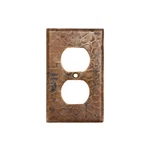 Premier Copper Products Hand-hammered Duplex Outlet Cover. Fixed Price $15.00.
