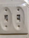 Melard Light Switch Cover Plate Ceramic Almond Duplex Open Package. Fixed Price $8.00.
