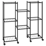 Flower Stand Outdoor Patio Multiple Storage Display Rack Black Iron Vidaxl. Fixed Price $50.99.