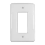 Amerelle Metro White 1 Gang Ceramic Decorator Wall Plate Pk. Fixed Price $10.35.
