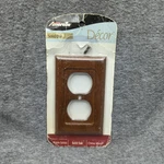 Vintage Amerelle Decor Collection Duplex Wallplate Solid Dark Oak Wood - New. Fixed Price $11.00.