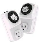 Fosmon 24 Hour Indoor Mechanical 3 Prong Outlet Timer Wall Switch. Fixed Price $18.99.