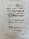 Mulberry 30526 Wet Location Closing Receptacle Cover Fs Mount 1.405 Dia. Fixed Price $12.99.