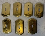 Vtg Brass Toggle Light Switch Plate Covers Lot Of 7 Traditional Style Scalloped. Fixed Price $19.99.