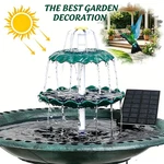 Solar Bird Bath Tier With 3.5W Water Fountain,new,t. Fixed Price $21.29.