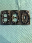 Vintage American Tack Co. - Amertac Metal Wall Plates Covers Lot Of 3. Fixed Price $45.00.