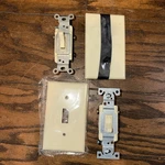 Lot Of 2 Light Switches And Wall Plates (one New, Used) Cooper Leviton Eagle. Fixed Price $14.95.