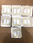 Leviton 80609-I Midway Ivory 2G Decora Plastic Wallplate Cover Lot Of 7. Fixed Price $10.00.
