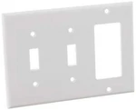 Leviton 80421-W 2-TOGGLE 1-DECORA/GFCI Device Combination Wallplate. Fixed Price $7.49.