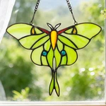Pearl Painted Glass Green Butterfly Light Catcher Hanging Decoration For Outdoor. Fixed Price $19.06.