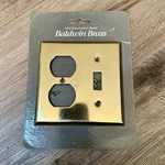 Baldwin Brass Single Toggle Switch/outlet Wall Plate Cover Solid #4762-030. Fixed Price $10.00.