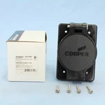 Cooper 60W33BK Black Watertight 20A Receptacle Outlet Flip Cover Nema 5-20R 125V. Fixed Price $49.16.