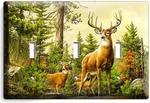 Whitetail Wild Deer Buck Big Antlers 3G Light Switch Wall Plate Home Cabin Decor. Fixed Price $27.99.