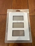 Lutron Clara Wallplate White Gang CW-3B-WH. Fixed Price $14.99.