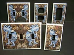 Southwest Kokopelli Browns And Blue #5 Light Switch Cover Plate Or Outlet. Fixed Price $7.49.