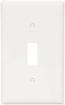 Cooper 5134W Standard Size Nylon 1-GANG Toggle Switch Wallplate, White 10 Pack. Fixed Price $10.15.