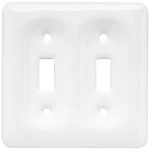 Double Switch Wall Plate White Ceramic. Fixed Price $10.81.