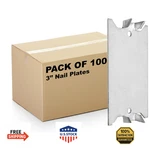 (100 Pack) Airmont Products 3'' Safety Nail Plate For Wood Studs 16-GAUGE Steel,. Fixed Price $92.17.