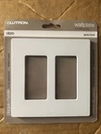 New Lutron Claro CW-2-WH 2-GANG Screwless Gloss White Decorator/rocker Wallplate. Fixed Price $6.00.