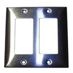 Hubbell SS262 Rocker Wall PLATE,STND;SILVER,2GNG,BRSH 5C236. Fixed Price $12.17.