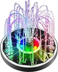 Aisitin 6.5W Solar Fountain Pump With Colorful Led Lights 3000MAH Battery Rgb. Fixed Price $27.99.