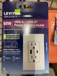 Leviton Decora+ T5634-BW 60W Usb-a Usb-c Power Delivery Outlet New Packages. Fixed Price $100.00.