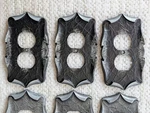 Set Of 3 Vtg Amerock Carriage House Duplex Outlet Cover Plates - Antique Silver. Fixed Price $24.99.