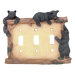 Bear Log Triple Electric Toggle Light Switch Cover Wall Plate Lodge Cabin Decor. Fixed Price $20.99.